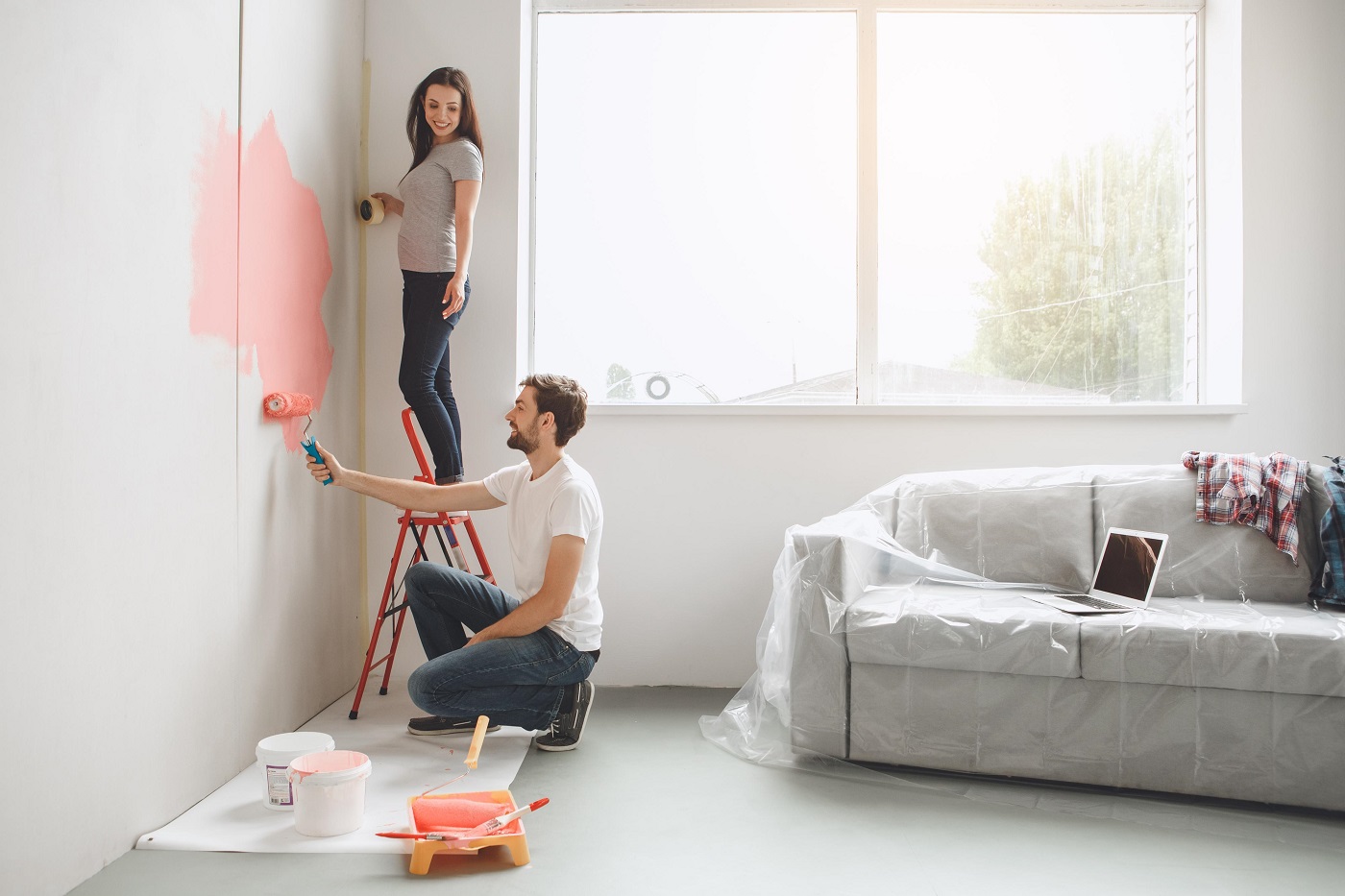 Buying a house couple painting repairs